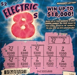 A Batesville woman won $2,000 on an Electric 8s scratch-off game purchased at R & B Tobacco on Hwy. 6, Batesville.