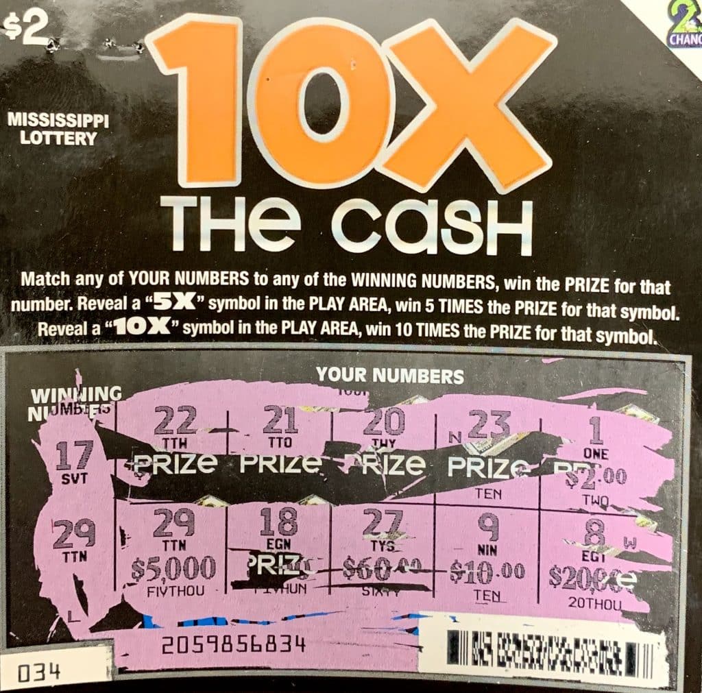 A Jones County woman won $5,000 on a 10x the Cash scratch-off game purchased at Quentin Quick Stop on Hwy. 84 W., McCall Creek