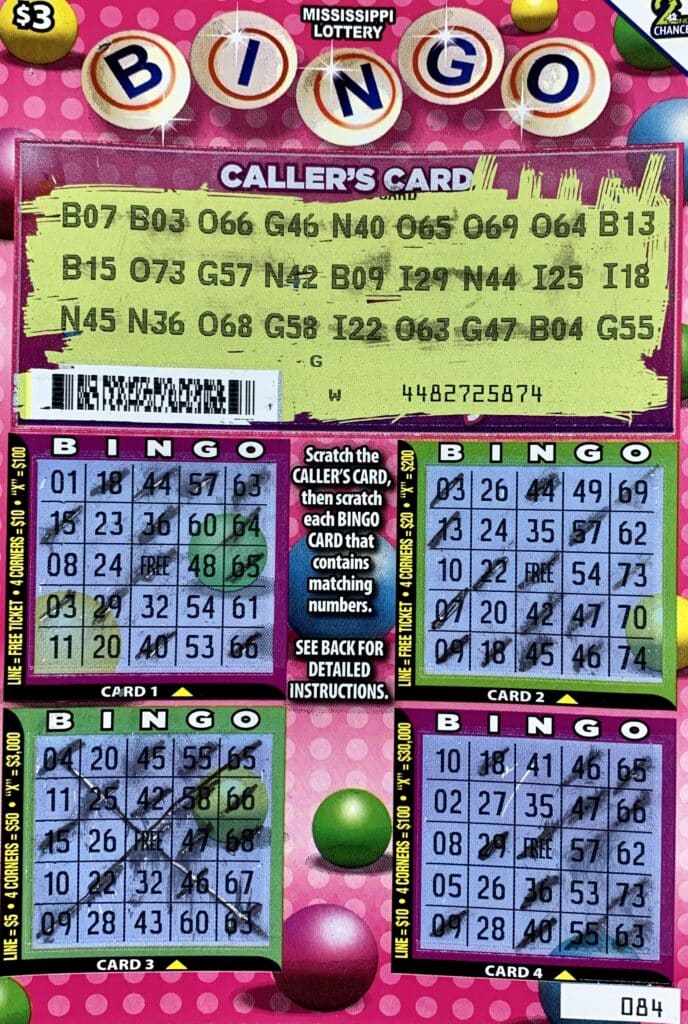 A Stone County woman won $3,000 on a Bingo scratch-off game purchased from Keith’s Superstore on Hwy. 49, Saucier.
